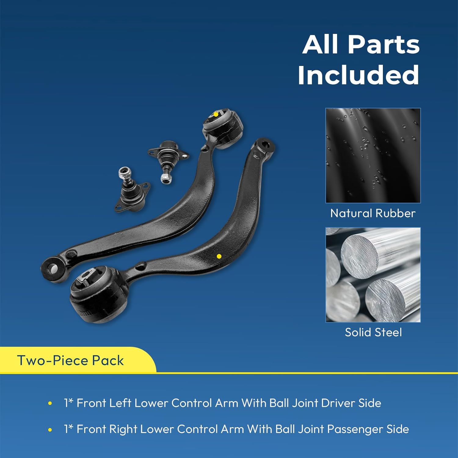 4PCS Suspension Kit Front Lower Forward Control Arm with Lower Forward Ball Joint Compatible with BMW X5 2000-2006 Replace K620115 K620116 K80678