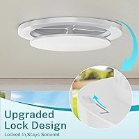 Vista 4 de HG Power - Ventilación de 4 pulgadas con panel ajustable y pantalla de malla extraíble, difusor de techo ABS con diseño de clip de bloqueo