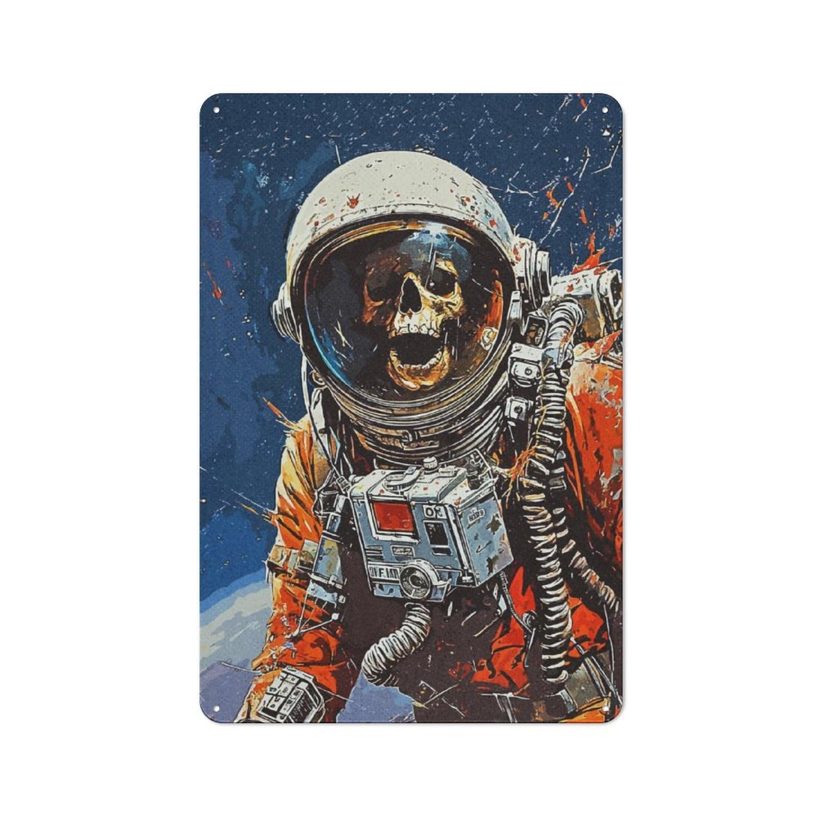 Junmoney Lost Astronaut Vintage Tin Sign 30X20cm For Café Or Home Bar, With Clear Vintage Wall Decor Character