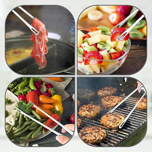 Miniatura 3 de 4 pinzas de cocina de 11 pulgadas, pinzas para parrilla, pinzas de cocina de acero inoxidable 1810, pinzas de cocina para cocinar