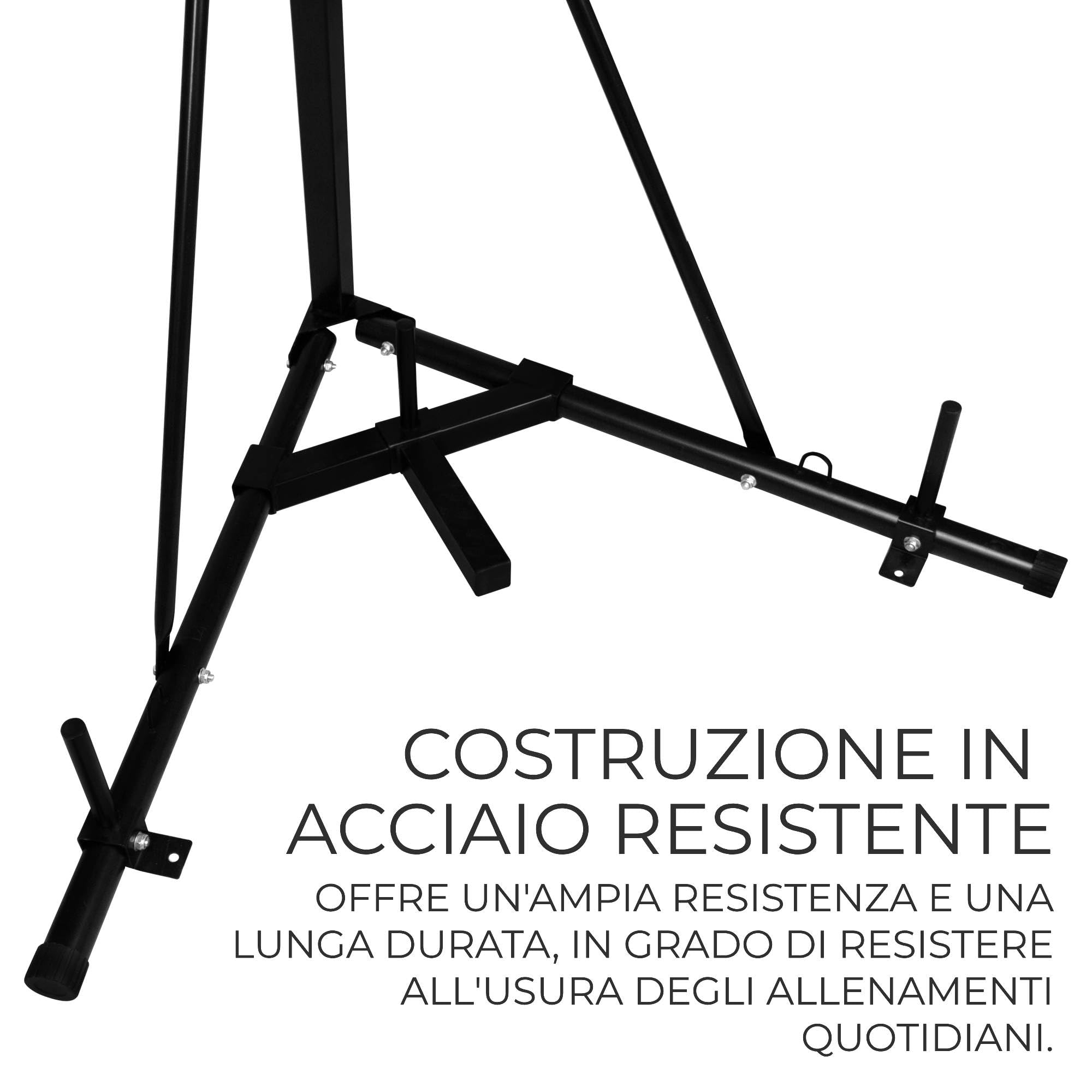 Supporto Da Boxe Pieghevole 68kg Struttura Pensile Regolabile In Altezza 182cm - 230cm Attrezzatura Per Arti Marziali Boxe Base A Triangolo Stabile Supporto Per Piastra Di Peso In Acciaio Resistente
