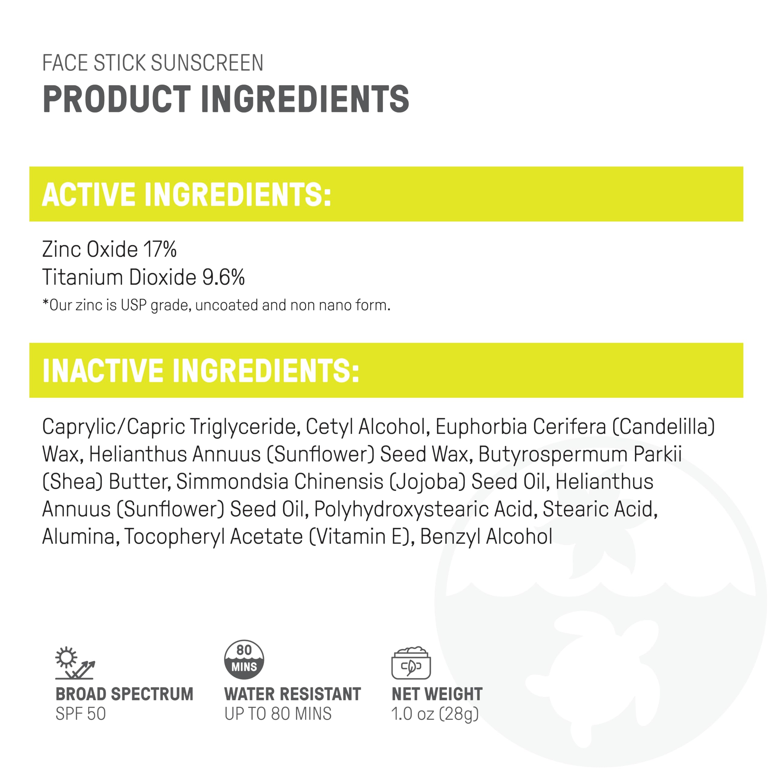 Raw Elements SPF 50 All-Natural Mineral Sunscreen Stick