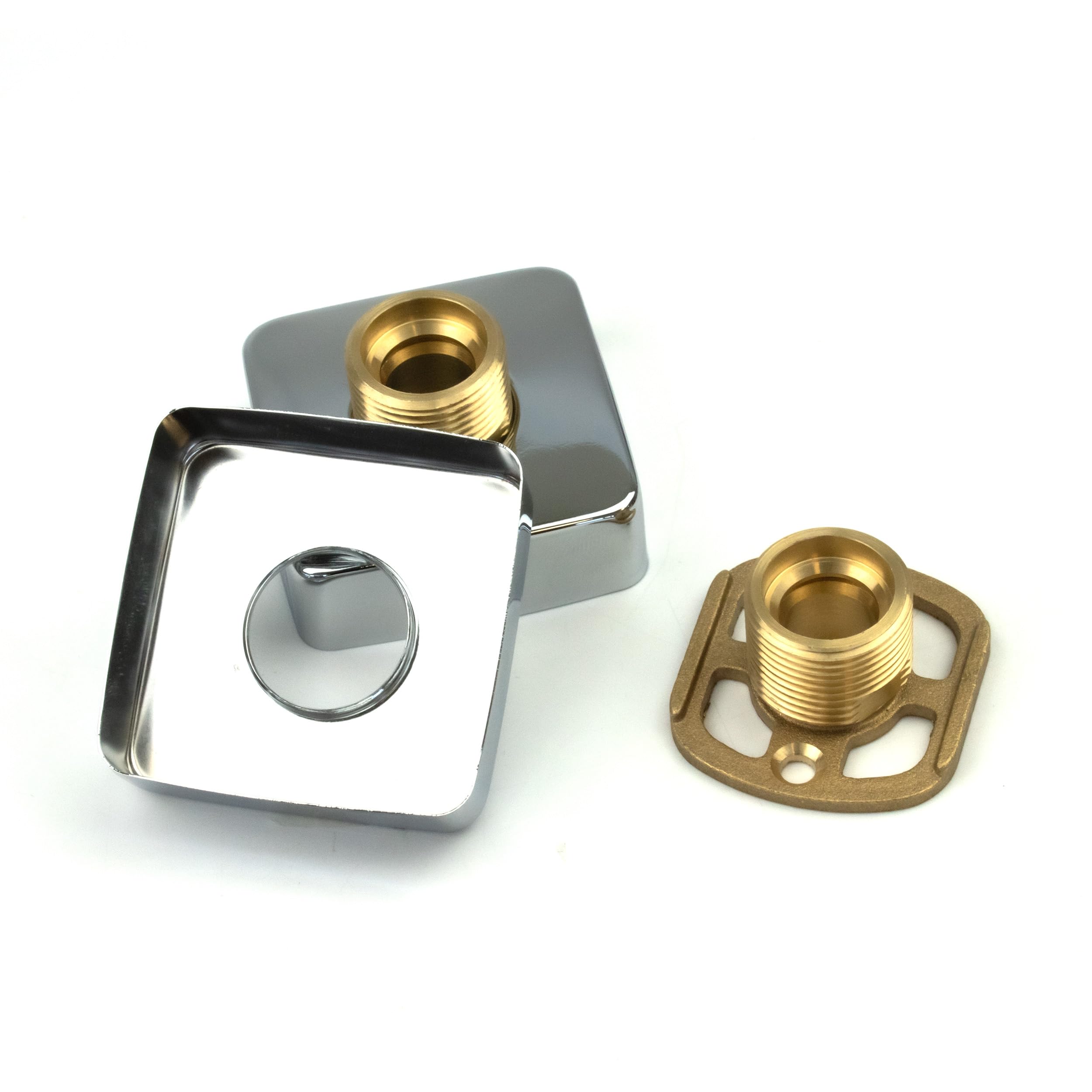 Xcel Home Chrome Square Shower Fixing Kit Plates (Pair) - Image 4