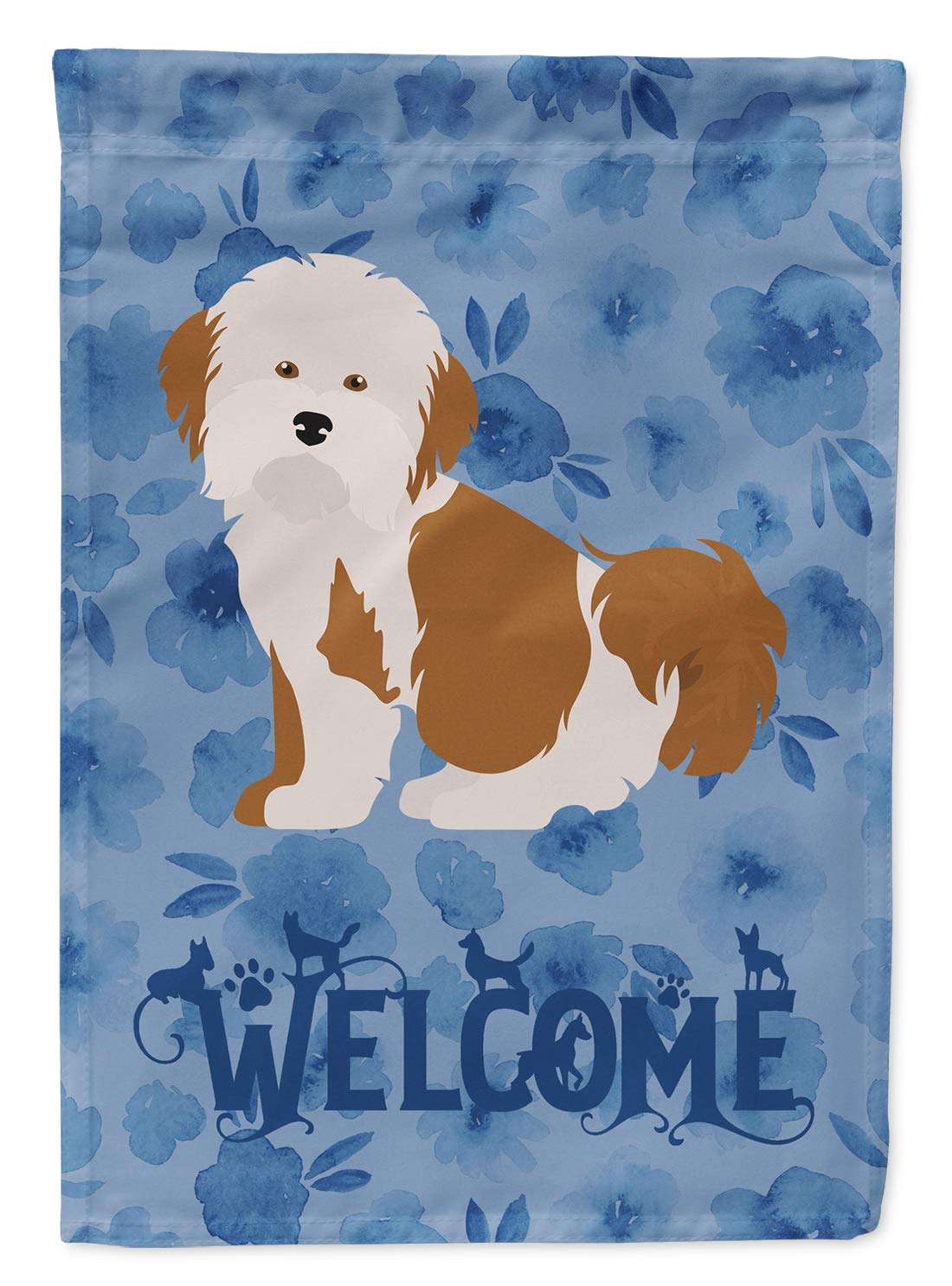 Drapeau de bienvenue Bichon Havanais grand format en toile, cadeau déco pour amoureux des chiens