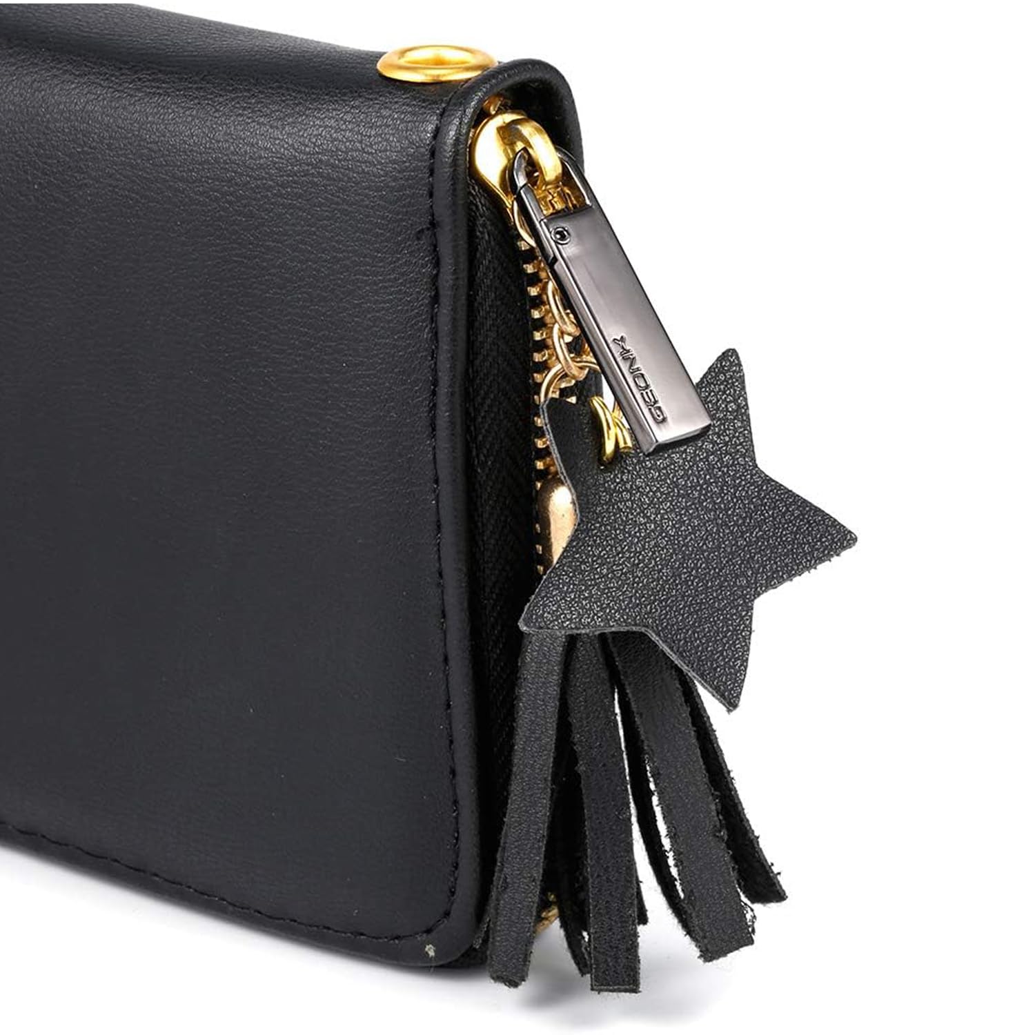 Tirador de cremallera de repuesto de metal con asa de cremallera, fijador de reparación fácil de usar, mochila, cremalleras, mango extensor, reparación para maleta (negro)