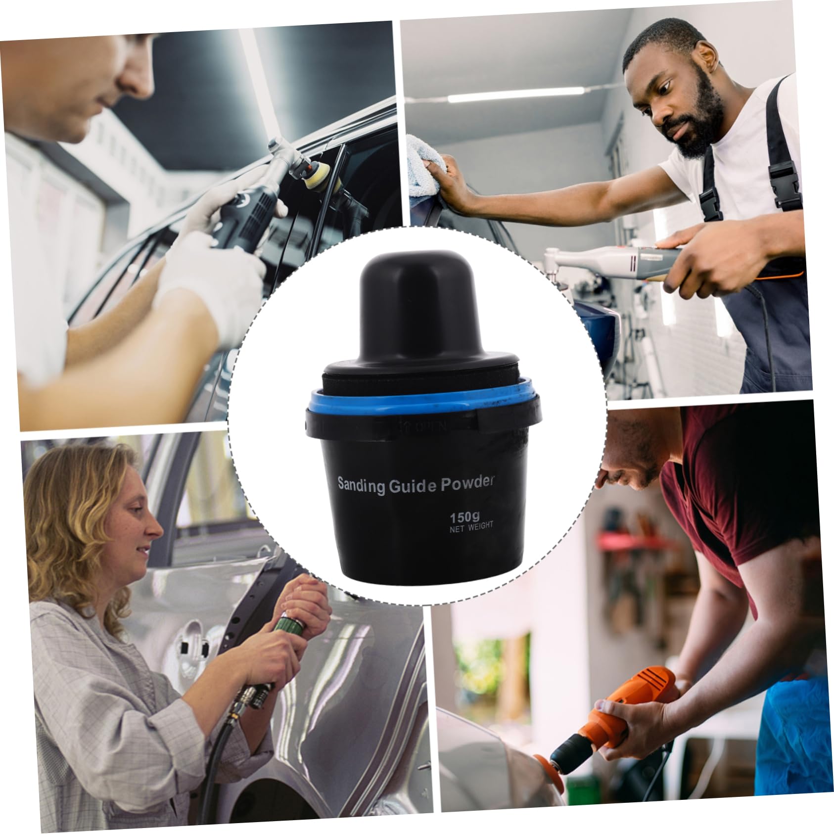 IMIKEYA Autoreparatur Leitlackpulver aus Carbon für Karosserie und Spachtel | Trocken Schleifen und Nivellieren, für Blechrestauration und Reparatur, Vielseitig Einsetzbar