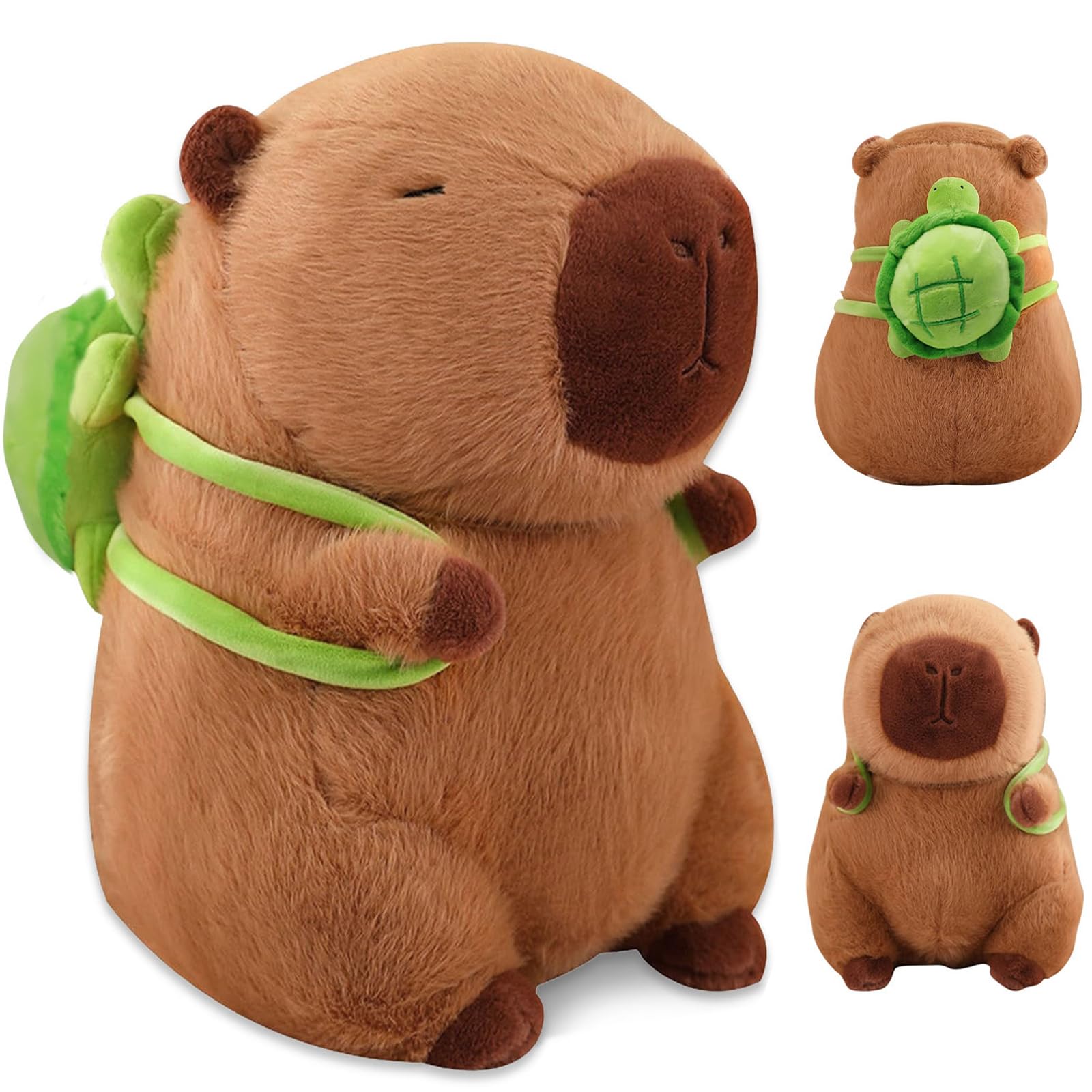 Peluche Capibara Con CAPPUCCIO Avocado Rimovibile 25cm – Morbidissimo Giocattolo Per Bambini, Cuscino Compagno Per Ansia E Stress