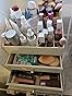 VLANDO Makeup Organizer Countertop,Large Vanity Organizer PU Leather Make up Storage with 4 Drawers Skin care Organizer Cosmetic Display Case for Lipstick,Brushes,Bedroom-Toffee