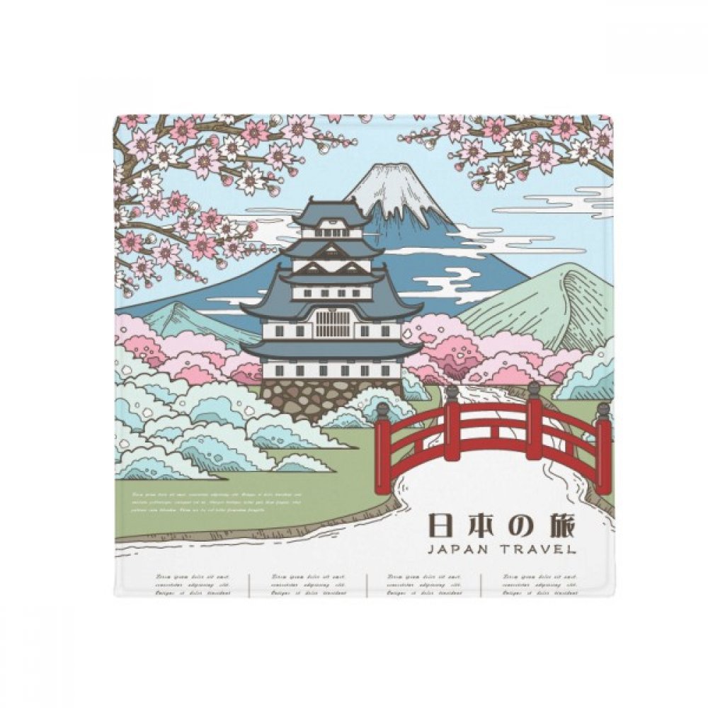 Tapis de sol Ukiyo-E Mont Fuji et Sakura avec revêtement antidérapant haute densité