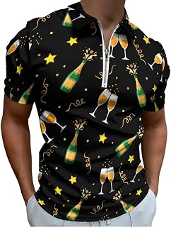 Men's Golf Polo Shirts Short Sleeve Casual Slim Fit Athletic Tops Wicking Tennis Activewear