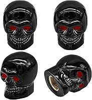 Vista 32 de 4 piezas de tapas de válvula de neumático estilo Cobra, forma de cabeza de serpiente, tapas universales de válvula de neumático con núcleo de cobre