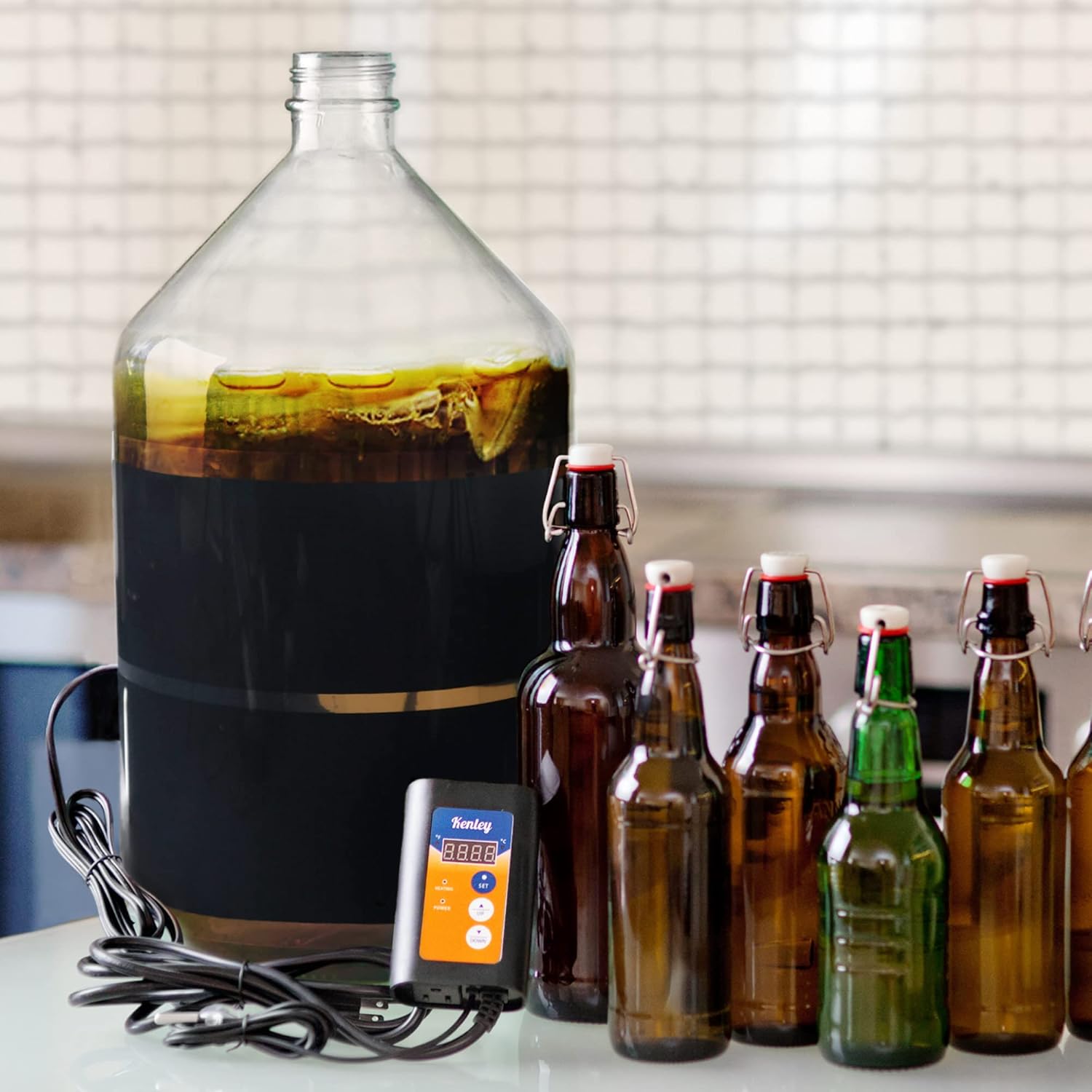 Buy Fermentation Carboy Heater with Thermostat Kombucha Heating Pad