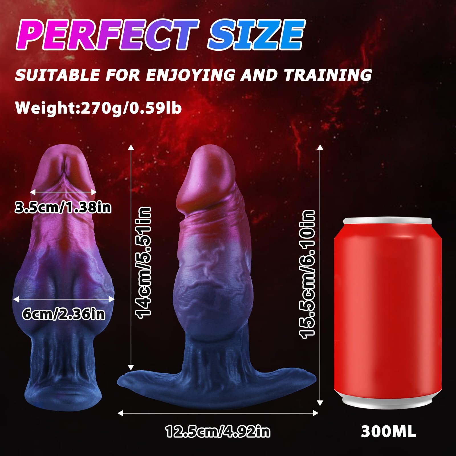 15.5 cm Plug Analesex Sex Toys Plug Dilator Woman Man Dilator Toy Sexytoysys Couple Sex Toys for Women Silicone Butt Plug Anals Large (Rosso)