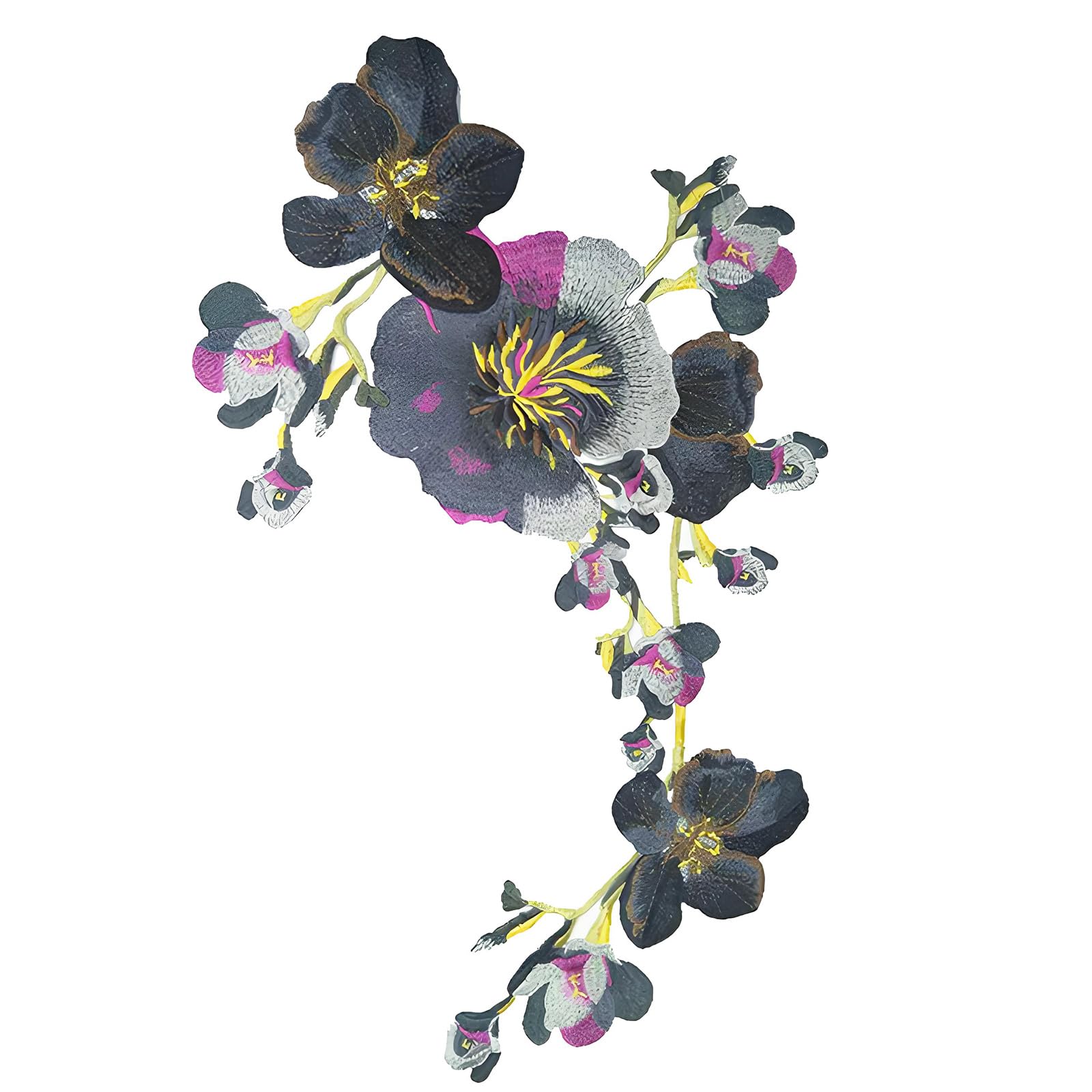 ZEPFJHE Water Soluble Embroidered Fabric Applique Sewing on Flower Sticker for Cheongsam Dress Jackets Clothing Embellishment Paeony Fabric Fix