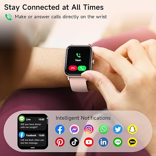Miniatura 4 de Relojes inteligentes para mujer, pantalla HD de 1.8 pulgadas, compatible con iPhoneAndroid (respuestashacer llamadas), más de 110 modos deportivos