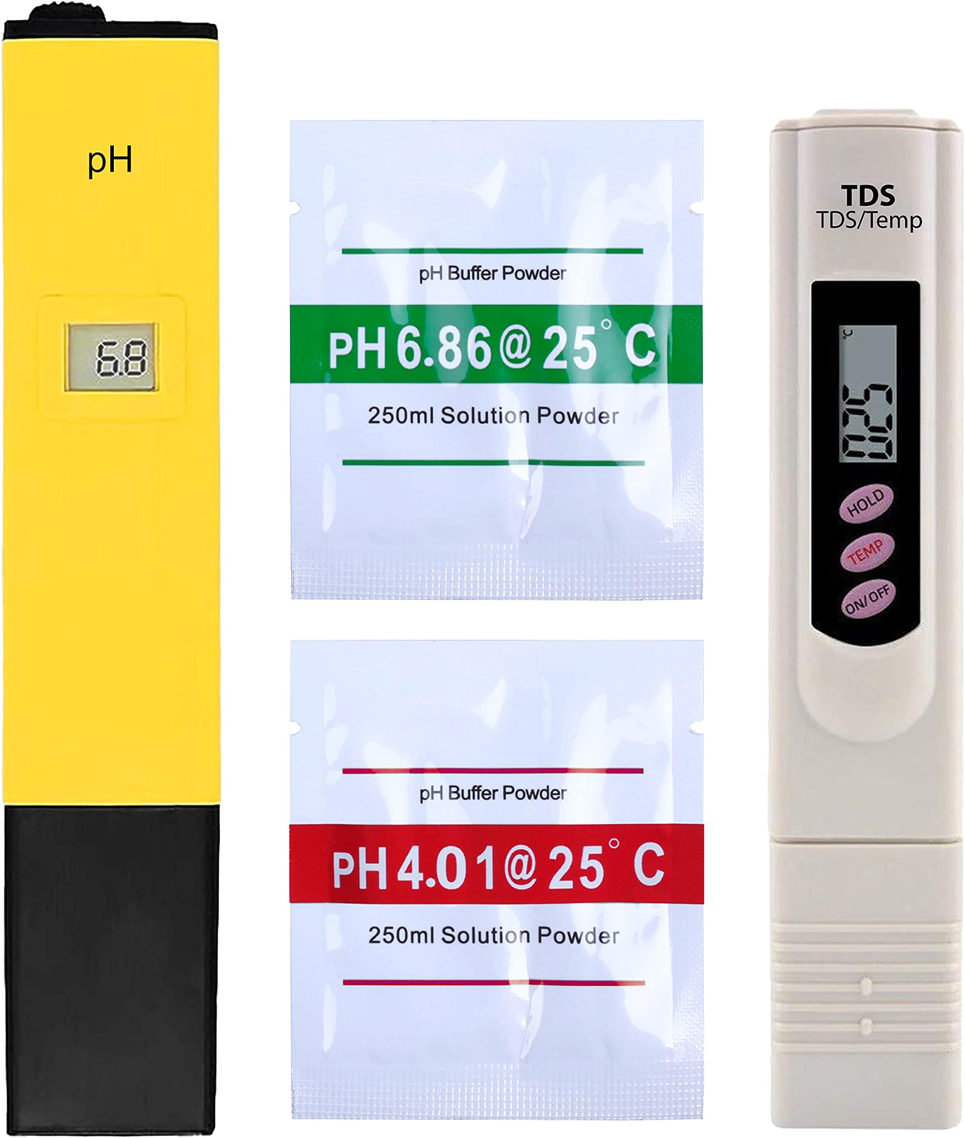 Shapure Ph & Tds Meter Combo with ±0.1Ph 0.6" LCD Mini Digital Pen Style Ph-Meter Set