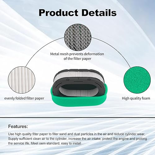 Miniatura 3 de TIANYAN 32 083 09-S Filtro de aire y filtro de aceite y kits de filtro de combustible para Kohler 7000 Series KT610 KT620 KT715 KT725 KT730 KT735