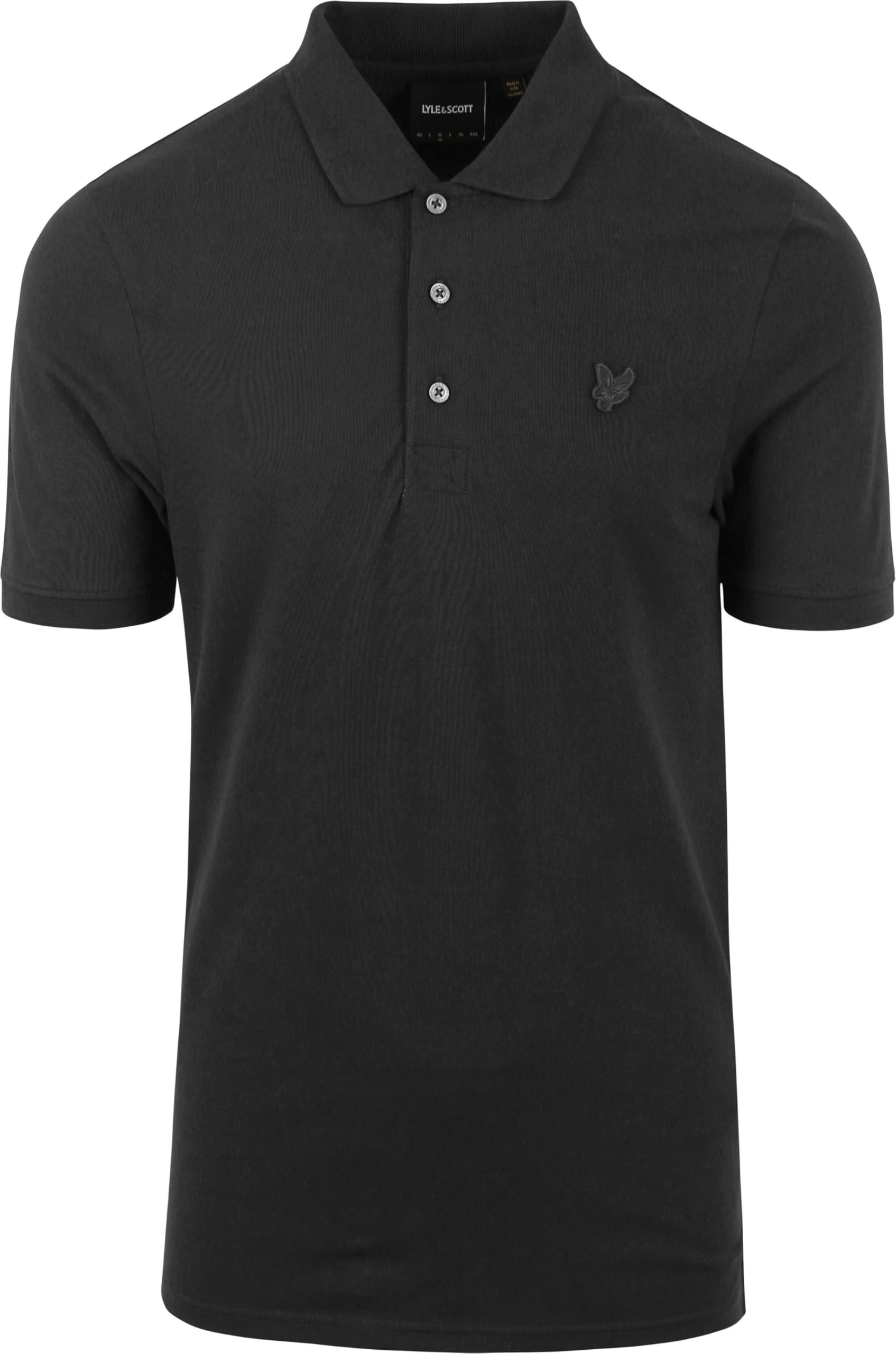 Lyle & Scott Tonal Eagle Polo Shirt Gunmetal M