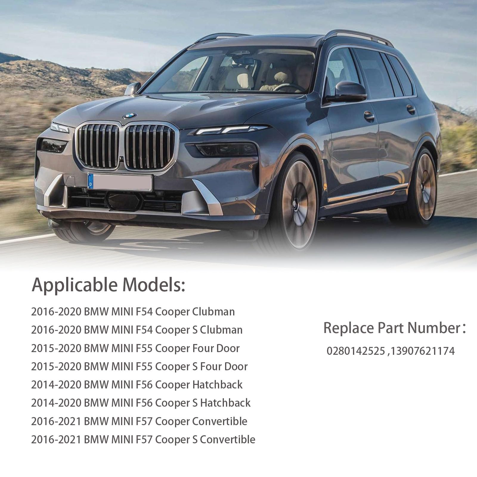 Valvola di sfiato del serbatoio del carburante compatibile con BMW MINI Cooper F55 F56 F57 2013-2019 sostituisce # 0280142525 13907621174