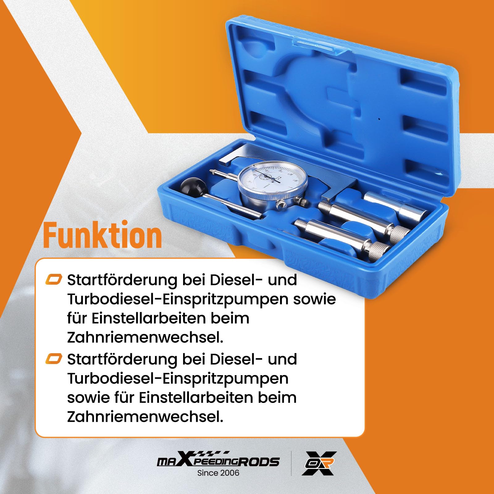 maXpeedingrods 7 pezzi, strumento di regolazione pompa di iniezione, misuratore, pompa di iniezione diesel, timing, regolatore statico per motori turbodiesel riparazione auto