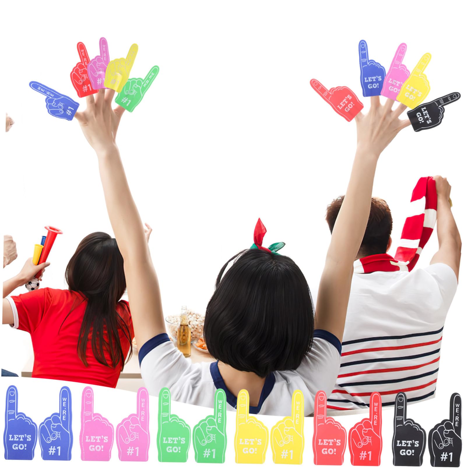Healeved 120pezzi Schiumose Colorate Per Eventi Sportivi Gadget Divertenti Per Festa Per e Celebrazioni Rosse Gialle