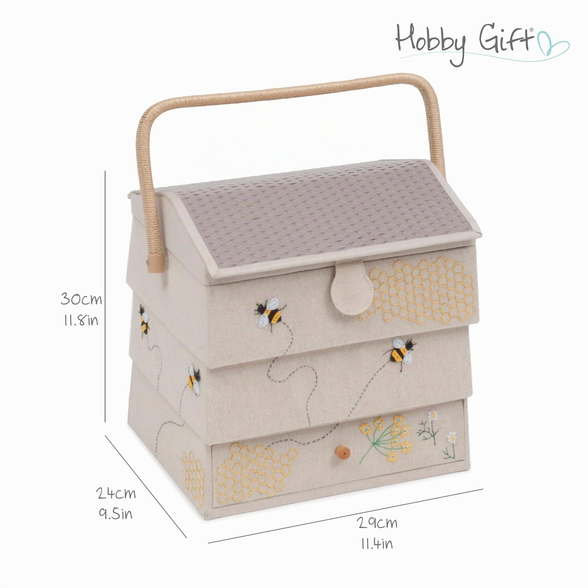 Hobby Gift Neuheit Nähhandwerk Hobby Aufbewahrungsbox, Bienenstock, 24 x 29 x 29.5cm