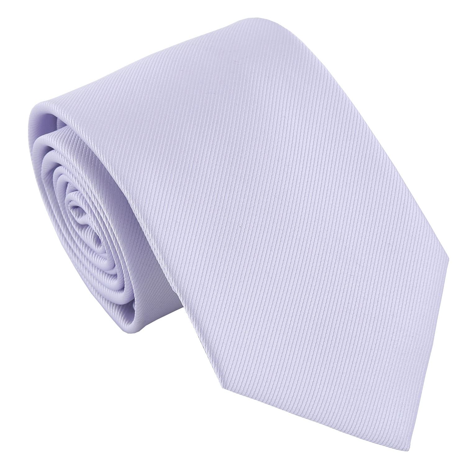 DQT Men's Plain Twill Wedding Formal & Business 8cm Classic Tie - Pastel Lilac
