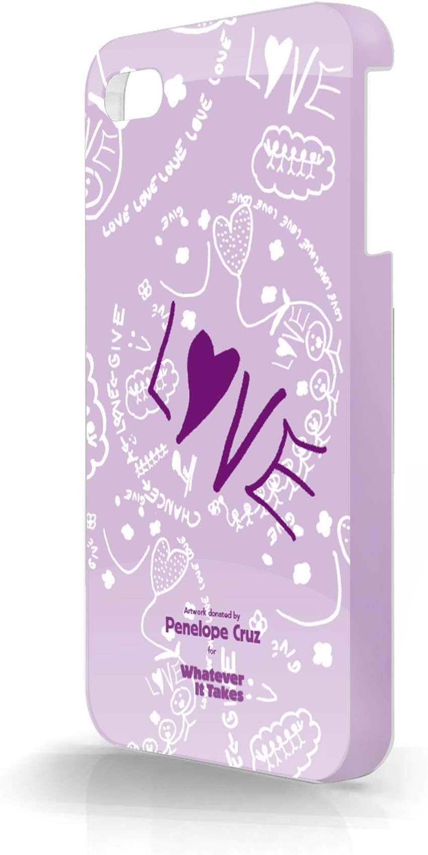 Whatever It Takes WUS-I4S-TPC01 Premium Tough Shield for iPhone 4S - Retail Packaging - Penelope Cruz Purple