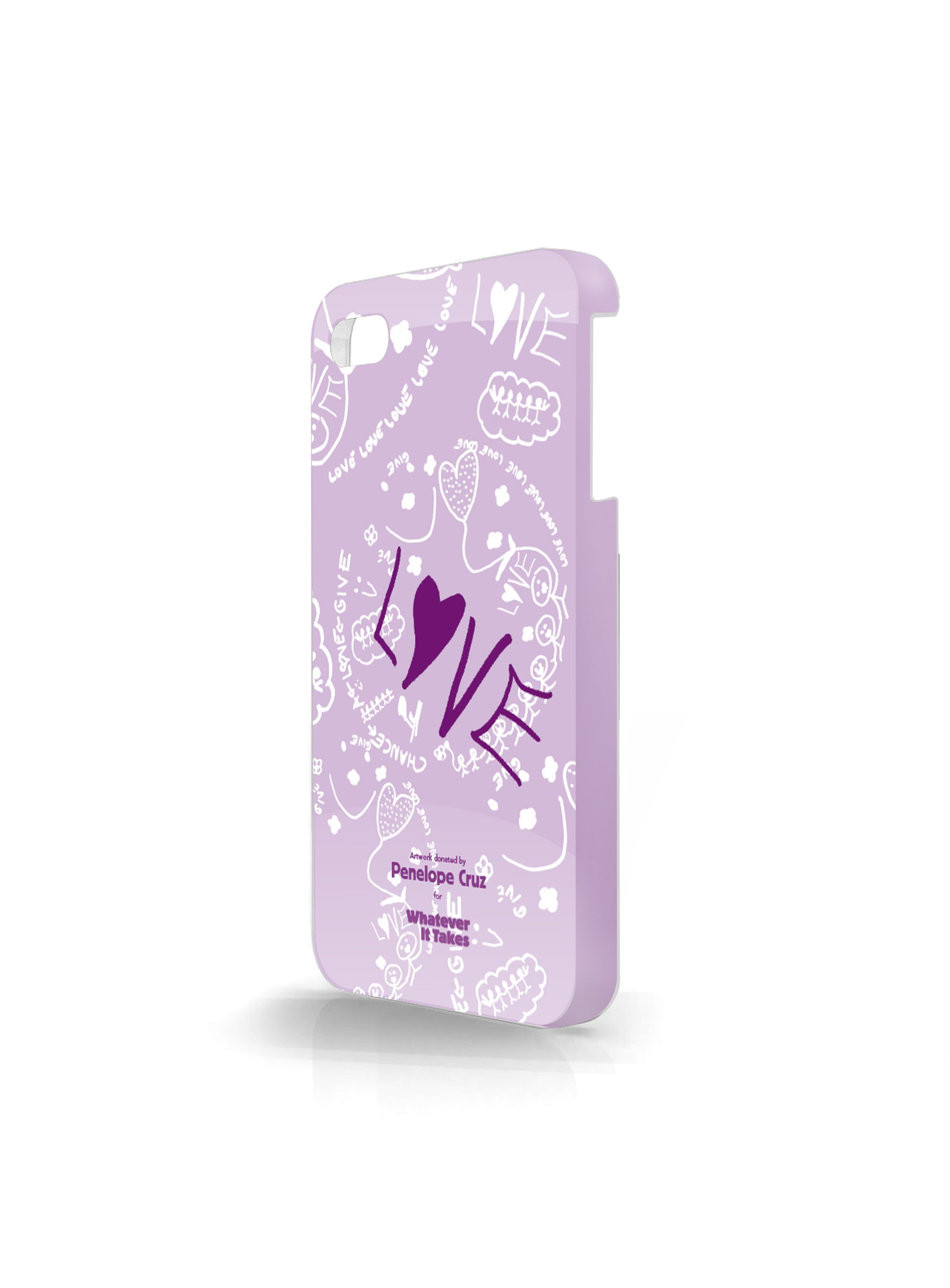 Whatever It Takes WUS-I4S-TPC01 Premium Tough Shield for iPhone 4S - Retail Packaging - Penelope Cruz Purple