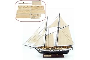 HAPYLY 1/130 Scale DIY Hobby Wooden Ship Science Equipment Assembly Model Boat...