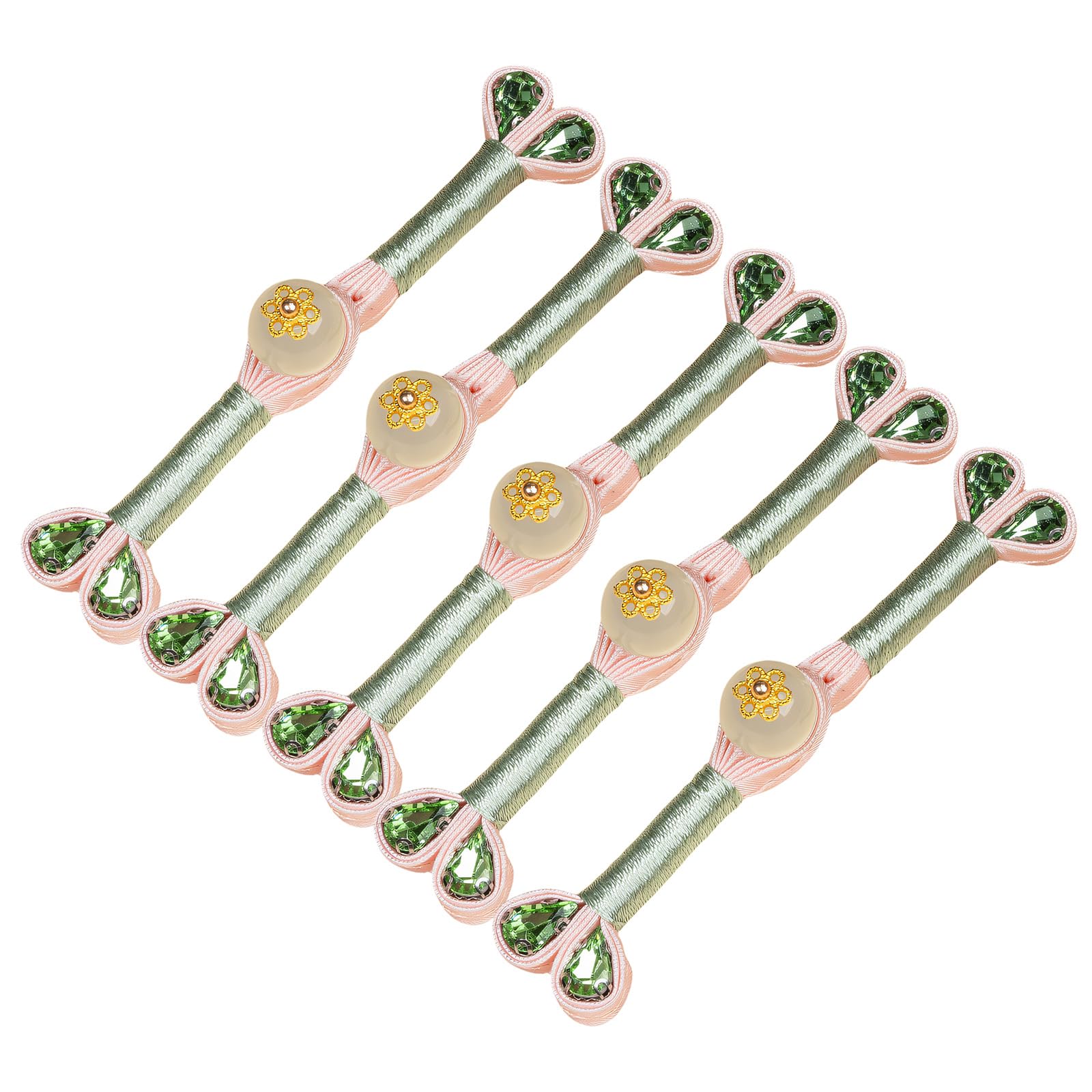 Zxfdsfdbnm Hh 5Pcs Cheongsam Knot Button Decorative Chinese Knot Button Sewing Closure Fasteners For Dress Cloaks Coat Decoration Sateen Tailcoat Tie Clip
