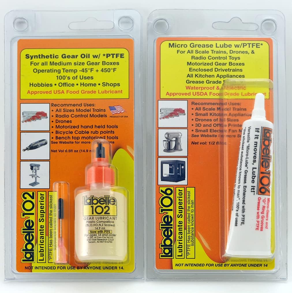 Lego™ Motorized Stuff Needs TLC with Labelle's Incredible PTFE* Oil & Grease to Keep it in tip top Shape. Designed for Tiny Motors and mechanisms, Protect Your Expensive Lego™ investments Today.