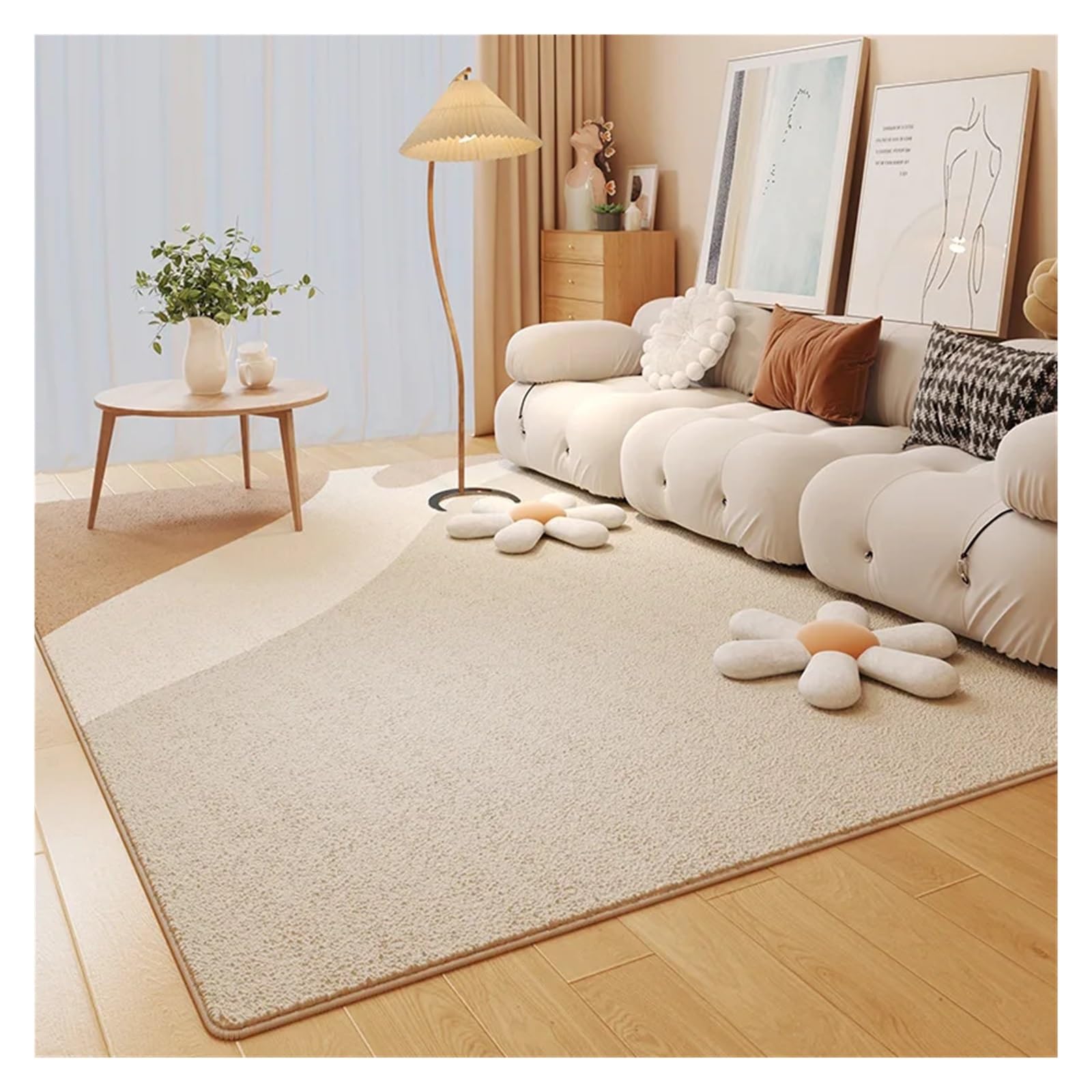 Grand tapis de sol salon style 04 de grande taille en peluche