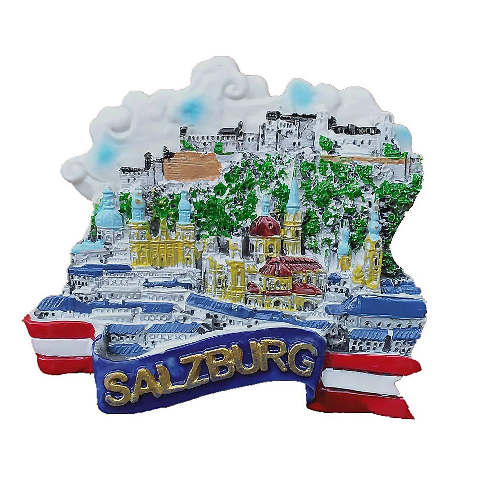 Salzburg Austria 3D Fridge Magnet Travel Souvenir Gift，Home & Kitchen Decoration Magnetic Sticker, Salzburg Austria Refrigerator Magnet Collection