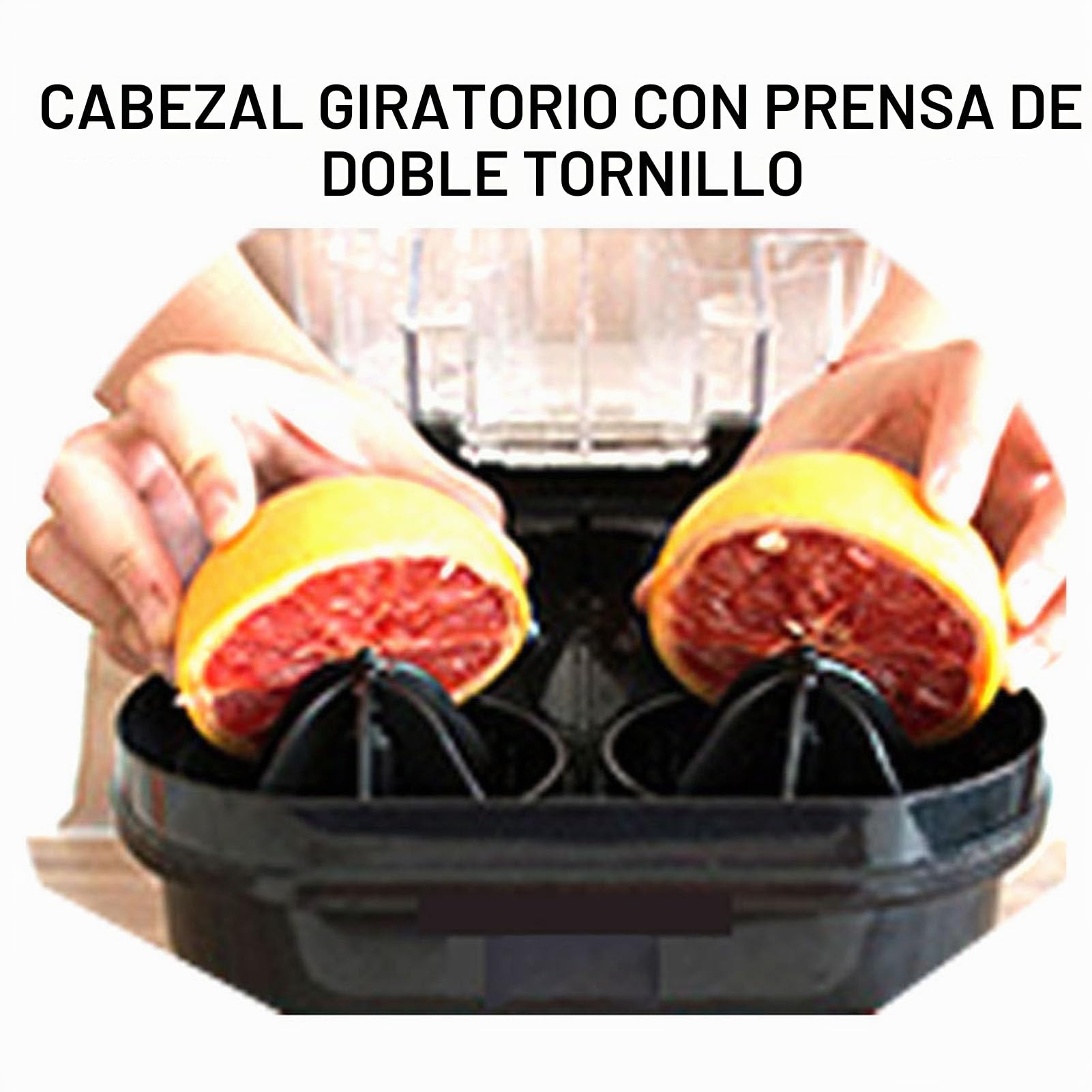Asixxsix Exprimidor Eléctrico de Cítricos de Doble Cabezal, Exprimidor Eléctrico de Naranjas, Exprimidor de Cítricos, Exprimidor Automático para Naranja, Limón, Lima, Pomelo