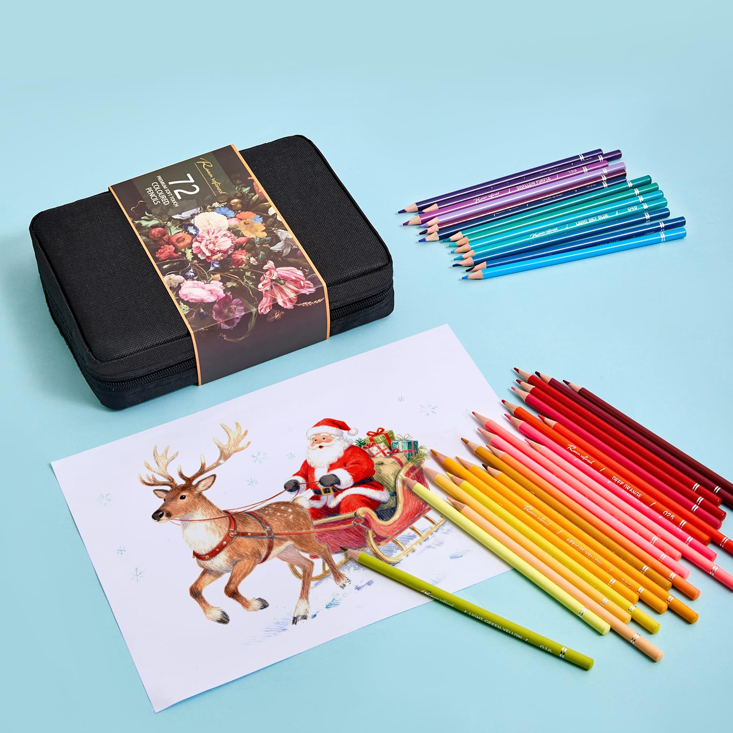 Buntstifte-Set für Erwachsene, 72 Farben, weiche Künstler-Serie mit lebendigen Farben, Zeichenstifte, Kunststifte, professionelle Farbstifte auf Ölbasis, Geschenkbox
