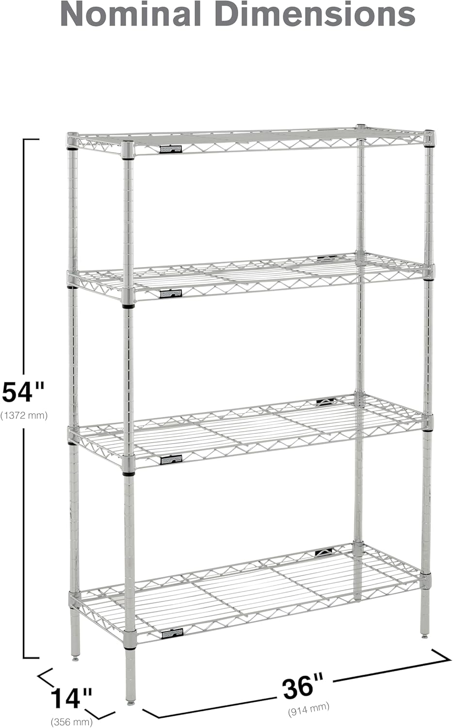 METRO Professional's Choice Commercial-Grade NSF Shelving Unit - Multipurpose Adjustable Wire Shelf for Home, Garage, Kitchen and More - 3 Shelves, 18" W x 24" L x 33" H - Chrome
