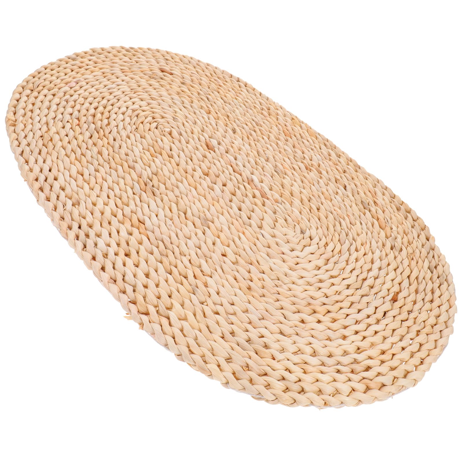 Hitzebeständiges Handgewebtes Platzset aus Natürlichem Maisstroh Rutschfestes Tischset Oval 30x45cm für Küche und Esstisch