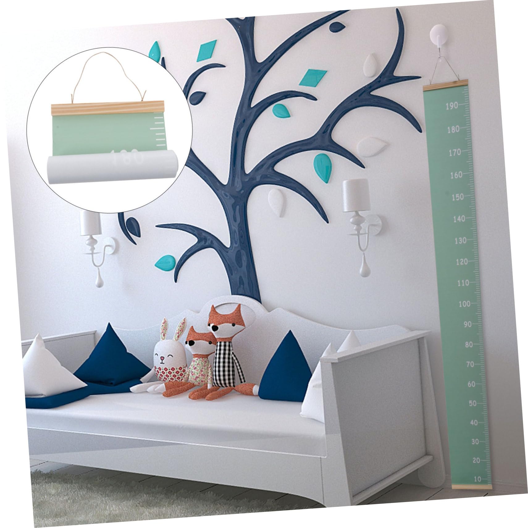 TOYANDONA 4 Piezas regla de altura para niños tabla de altura para niños gráfico de crecimiento del bebé muro decoración gráfico de altura colgante Medida para colgar en la pared desmontable