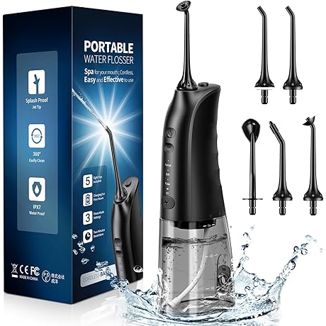 Wellfine Portable Water Flosser Electric Pick Teeth Cleaner