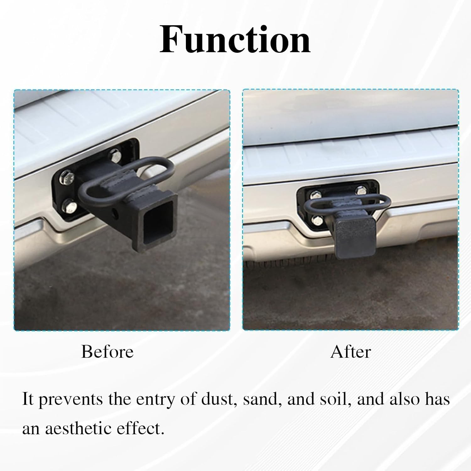 2 Inch Tow Trailer Hitch Cover Plug Compatible with Toyota Tacoma Tundra Sequoia 4Runner Replace#: PT228-35960-HP