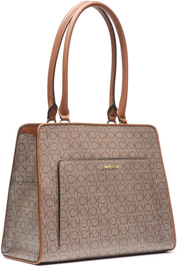 Calvin Klein womens Margot Textured Logo Emboss Tote - Image 10