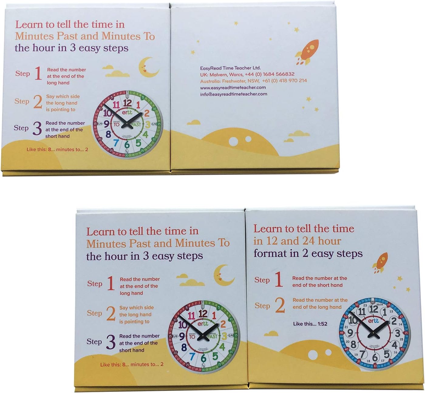 EasyRead Time Teacher Tell The Time Card Games - Level 1 & 2 Double Pack - Image 3