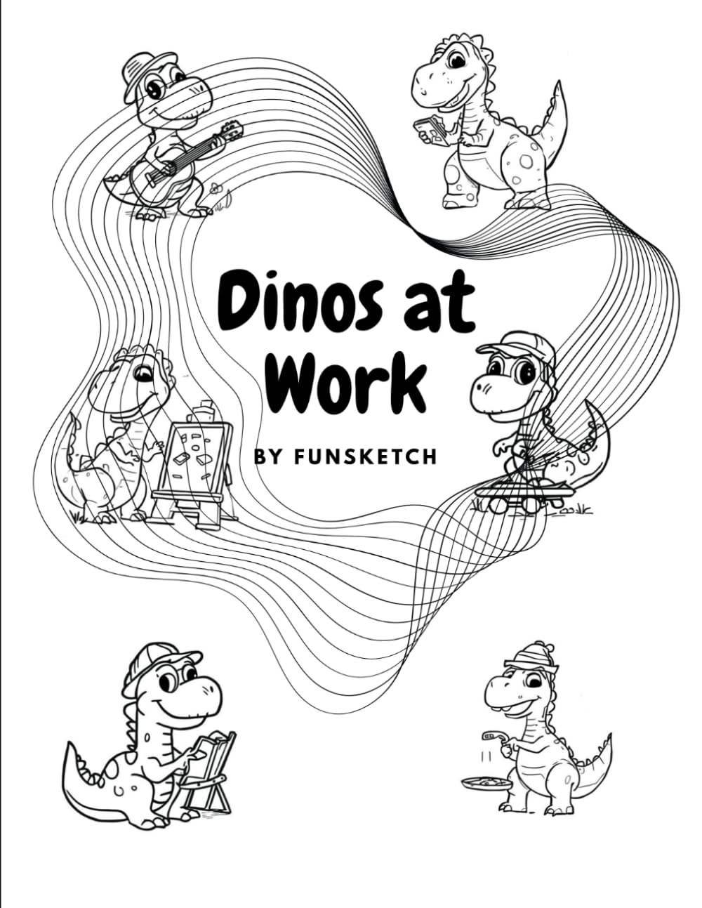 Dinosaurs at Play: A Fun Coloring Adventure for Toddlers and Kids