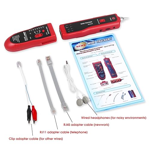 Miniatura 6 de Probador de cables de red, probador de cables multifunción RJ45 RJ11 para colación de cables, colación de mantenimiento de red, prueba de línea