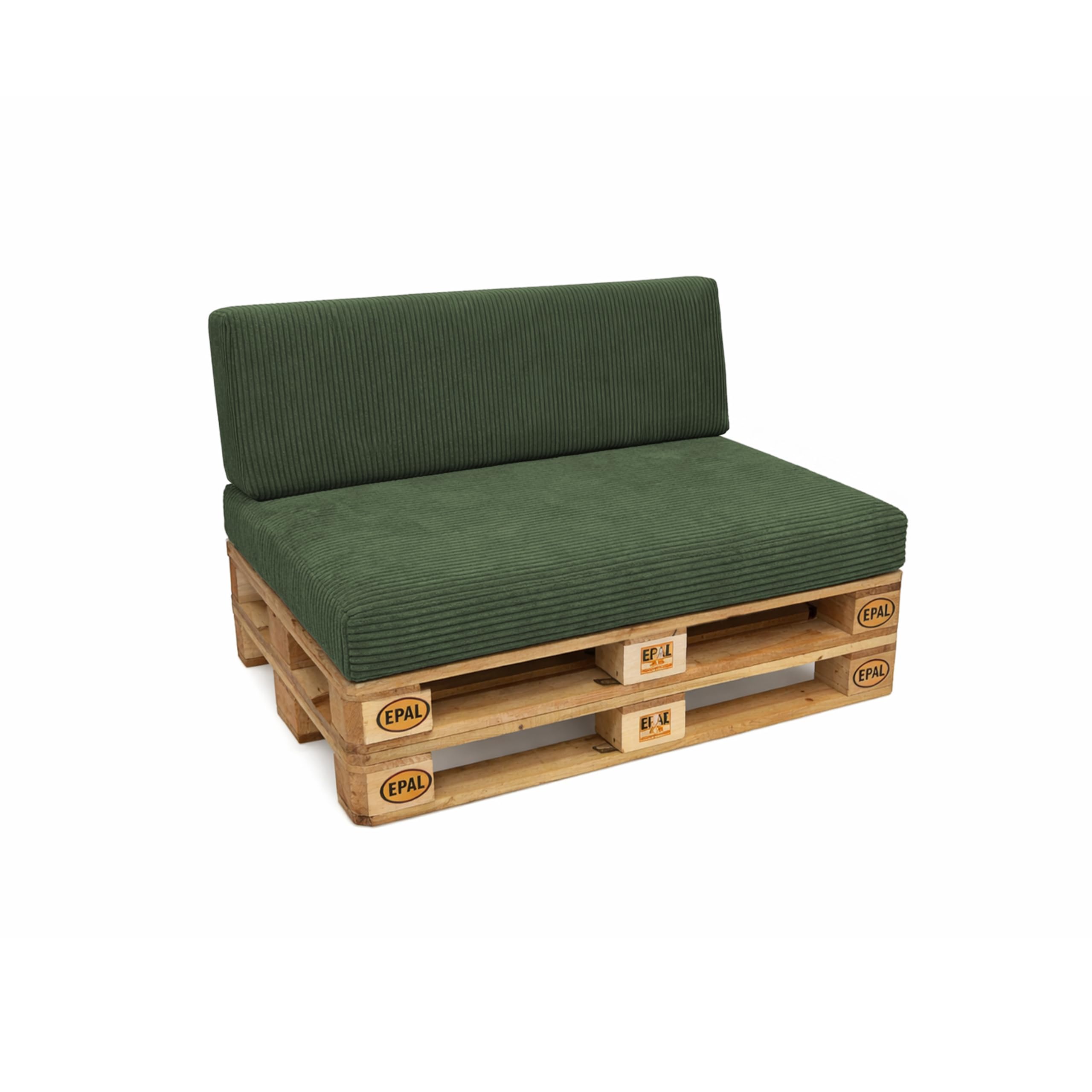 POKAR Euro Pallet Seating Set of 2: 1x seat cushion 120x80cm + 1x back cushion 120x40cm, cold foam, removable covers, Home Garden Furniture DIY, indoor outdoor pillow, without pallets, Beige — view 217
