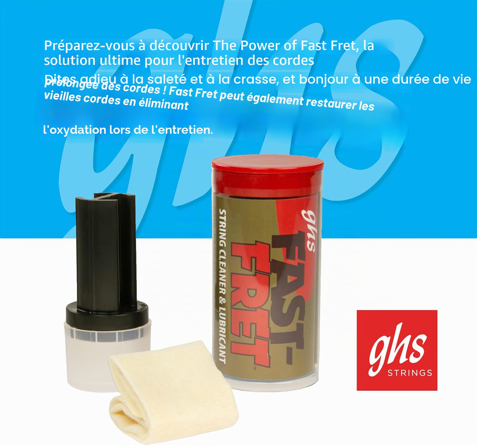 GHS - Fast-Fret A87 - Vernis pour Cordes de Guitare, Rouge