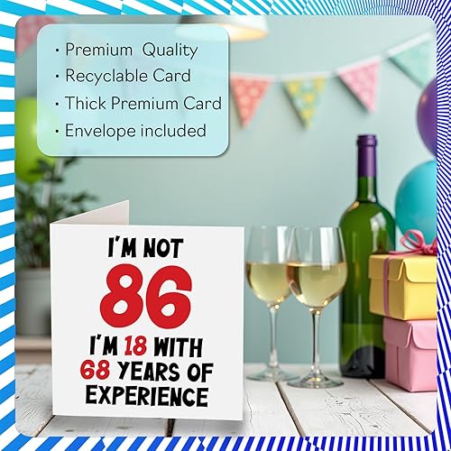 Vista 345 de Tarjeta de cumpleaños número 98 para mujeres y hombres – Not 98 I'm 18 With 80 Years Experience – Divertida tarjeta de cumpleaños noventa y ocho