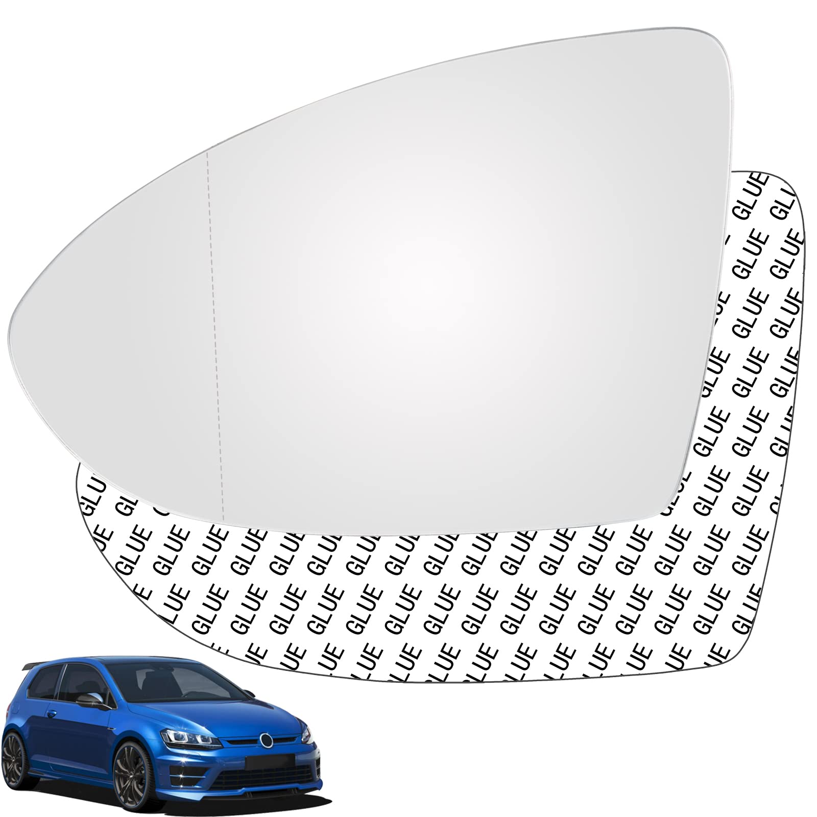 AUTOXBERT Fit For VW Golf MK7/MK7.5 2012-2021 Wing Mirror Glass Left Side Convex Anti Blind