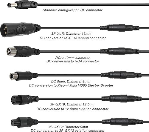 Miniatura 2 de Cargador de batería de iones de litio de 42 V, 2 A, múltiples enchufes para Xiaomi M365 ES2ES4E22ES1L, conector en línea de 36 V 10S
